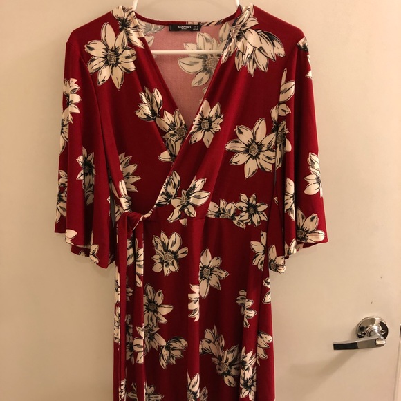 mango red dress 2018